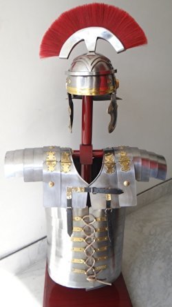 Medieval Roman Helmet Armory Collectible Lorica Segment Armor Breastplate