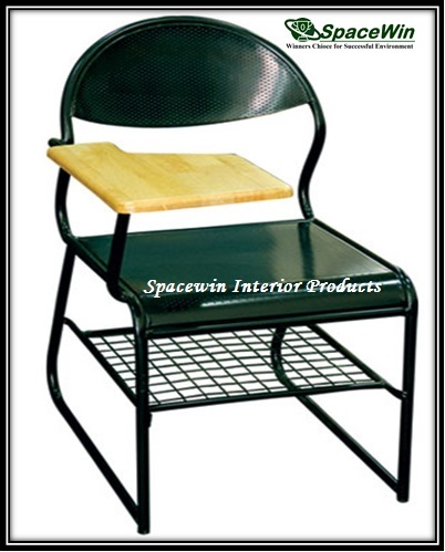 Writing Pad Chair with Bookshelf