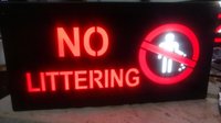 LED No Littering Signage