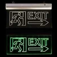 Glass Emergency Exit Signs
