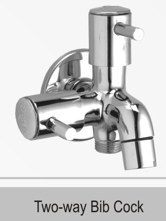 Two Way Bib Cock - Brass Steel, 150x100x75 mm, Chrome Plated | Stylish Design, Rust Proof, Maintenance Free, Two-Way Flow