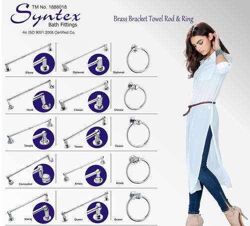 Brass Bracket Towel Rod