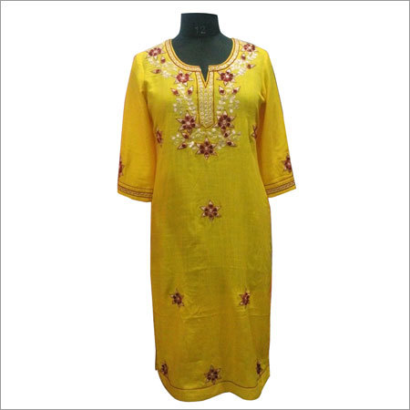 Yellow Ladies Kurti