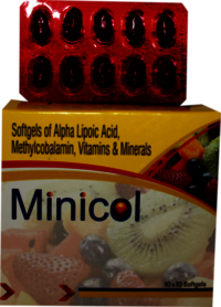 Softgels of Alpha Lipoic Acid, Methylcobalamin, Vitamins & Minerals