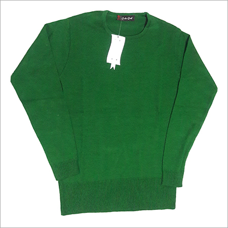 All Green Plain Sweater