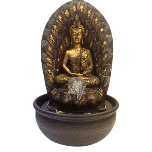 New Art - Resin, 10x8x12 in, Gold | Relaxing Ambiance, Water Feature, Low Maintenance