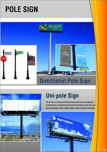 Directional Pole Sign