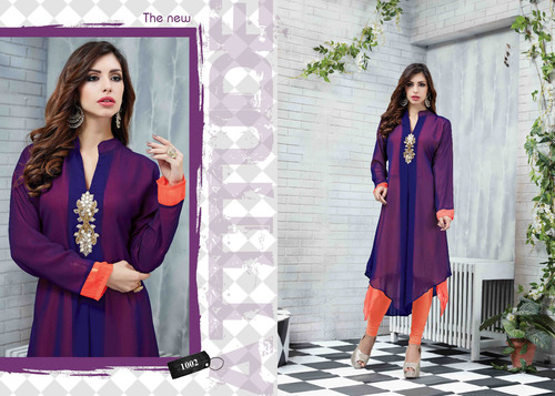 Blue Georgette Kurti(Blue)