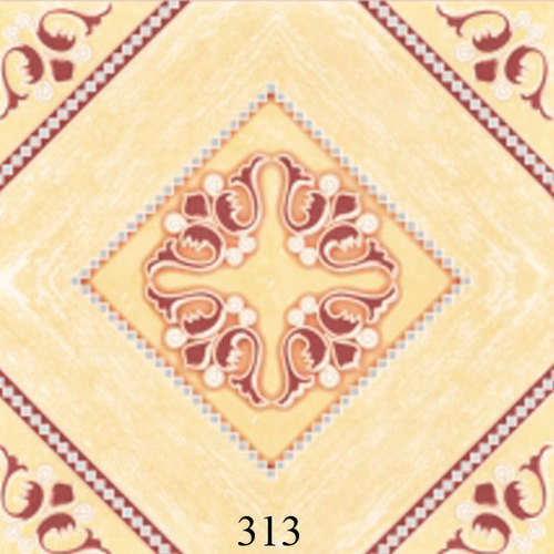 Designer Ivory Brown Ceramic Glossy Floor Tiles - 396x396 mm, Beige, PEI-3/4 Abrasion Resistance | Durable Flooring, Stylish Design, Easy Installation, Water Resistant