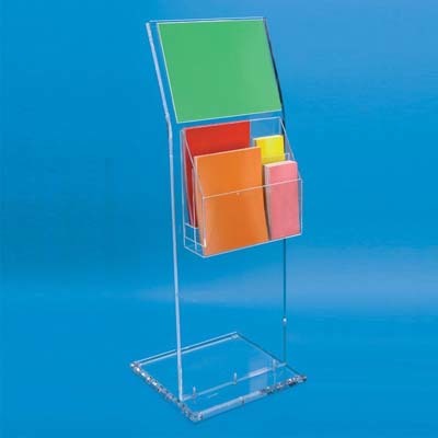 Acrylic Magazine Display Stand - Clear Acrylic, Freestanding Design, Multiple Slots | Durable Build, Polished Finish, High Quality Assurance, Timely Supply