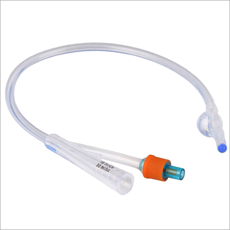 Silicone Foley Catheter - Size 6-24F , Medium Length Round Tip with Radio-Opaque Line, Dual Opacity, Non-Stick Surface, Ribbed Funnel for Secure Connection