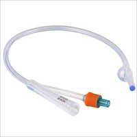 Silicone Foley Catheter - Size 6-24f , Medium Length Round Tip With Radio-opaque Line, Dual Opacity, Non-stick Surface, Ribbed Funnel For Secure Connection