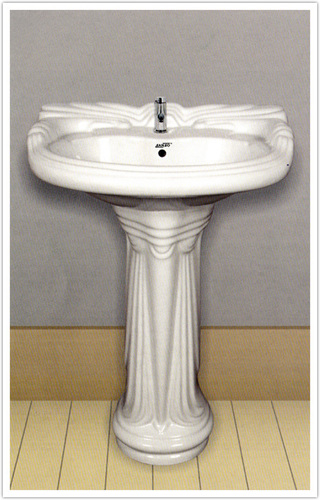 bathroom pedestal wash basin set
