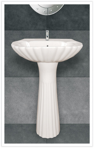 Crowny Wash Basin Set - Ceramic, White, Wall Mounted | Elegant Design, Stain Resistant, Water Saving