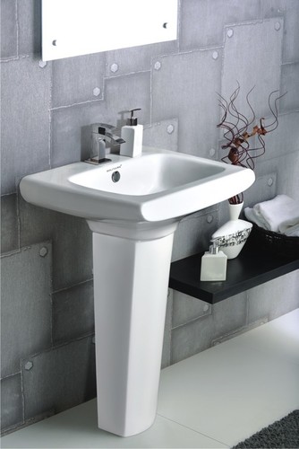 White Design Pedestal Wash Basin