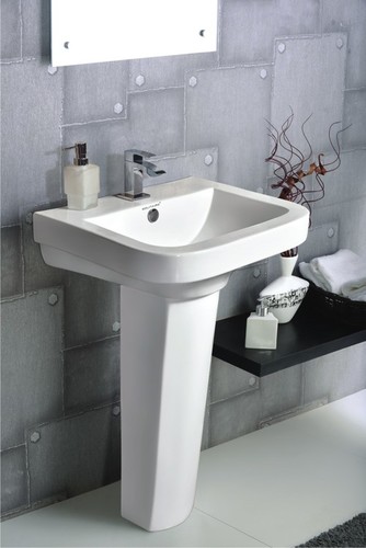 White plain pedestal Wash Basin