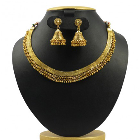 Gold Necklace With Earrings