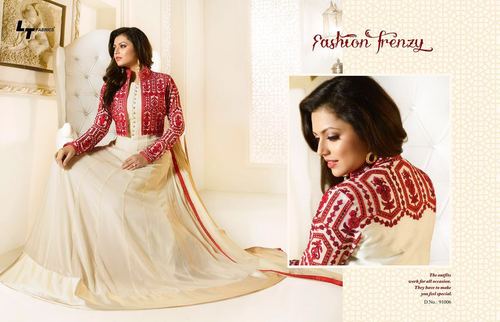 Lt -91 pure Georgette heavy party wear suit
