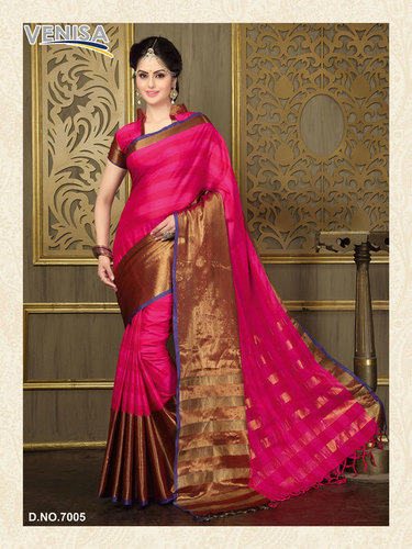 Pink Exclusive Cotton Saree
