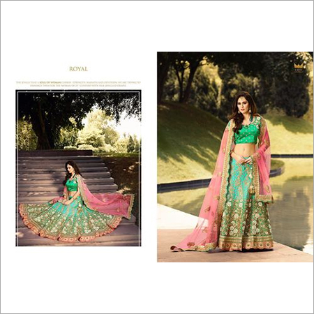 Designer Wedding Lehenga Collection - Silk Embroidered Custom Size | Elegant Women's Fashion with Personalized Stitching