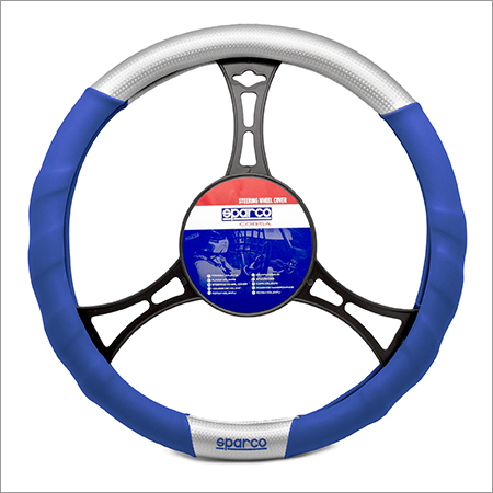 Silver Carbon Steering Wheel Cover