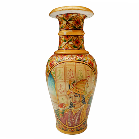 Marble Vase With Rajashtani Painting