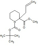 Methyl 2-allyl-1-boc-piperidine2-carboxylate