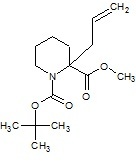 Methyl 2-allyl-1-boc-piperidine¬2-carboxylate