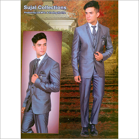 Light Blue Mens Coat Pant