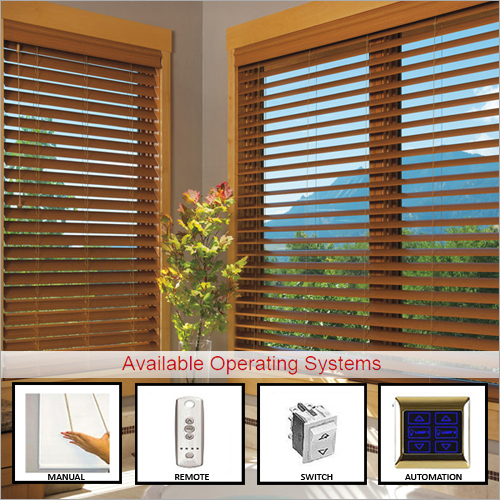 Motorized Wooden Venetian Blinds