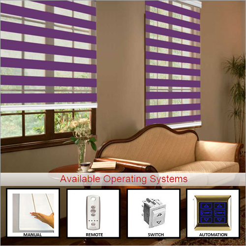 Motorized Zebra Blind For Office