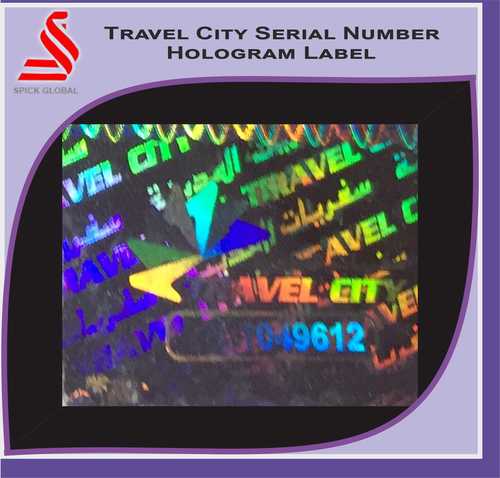Holographic Travel City Hologram Serial Number Hologram Label