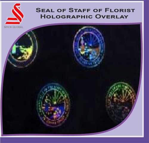 Holographic Seal of Staff of Florist Hologram Overlay Label