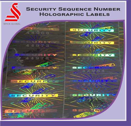 Custom Security Sequence Number Hologram Labels