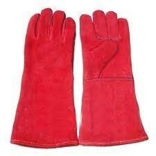 Industrial Leather Gloves (Red Winter) Length: 13-14 Inch Inch (In)
