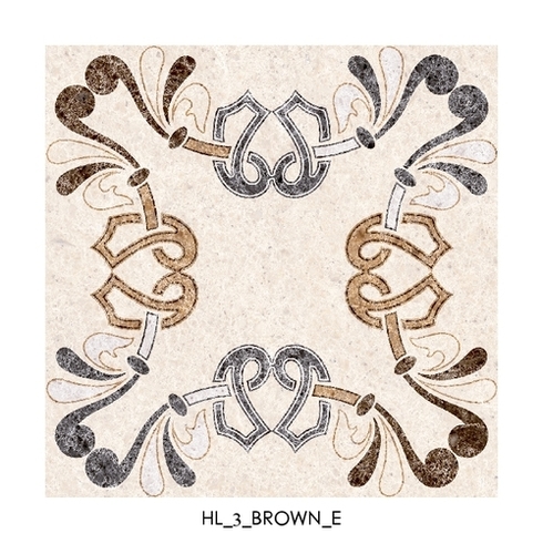 Brown Designer Floor Tile Home Design - Ceramic, 300x300 mm, Brown | Glossy, Durable, Smooth Texture