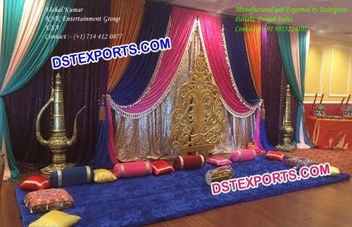 Indian Mehndi Stage Decoration Set