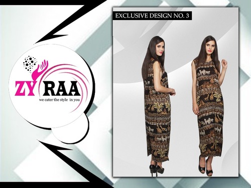 Zyraa Imported Rayon Crepe Gown