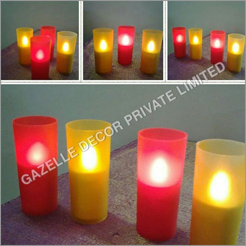 Red And Yellow Battery Operated Candle