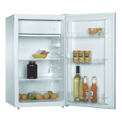 Manual Defrost Mini Refrigerator - 110 Liters, White Color, 561.34 x 500.38 x 840.74 mm | CFC Free, Reversible Door, Adjustable Thermostat, Separate Freezer Compartment