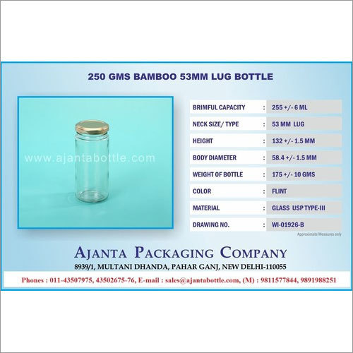 Glass Bamboo 53 Mm Lug Bottle