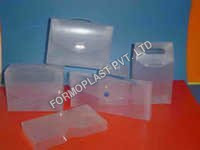 Plastic Folding Box - Clear Polypropylene, Variable Dimensions, Versatile Usage For Document Storage, Organization, And Small Parts Handling