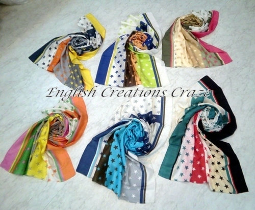 Cotton silk Print scarves Cotton silk Print scarves