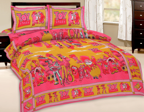 Printed Double Bedsheet - Cotton Double, Multicolour, Traditional Sanganeri Print Bed Sheet Set