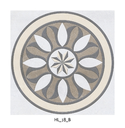 Latest Flower Pattern Round Ceramic Floor Tiles