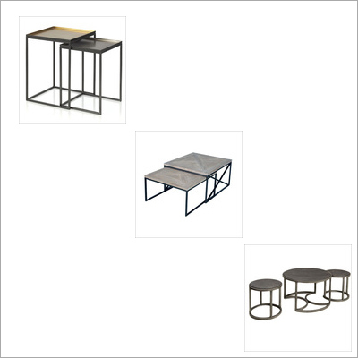 2,3 Piece Nesting Tables w metal Tops