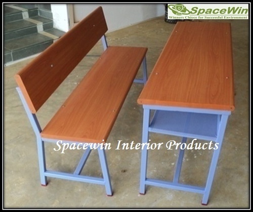 School Desk With Bench - Wood, Variable Dimensions, Brown | Durable, Comfortable, Spacious, Ergonomic, Sturdy, Easy Assembly