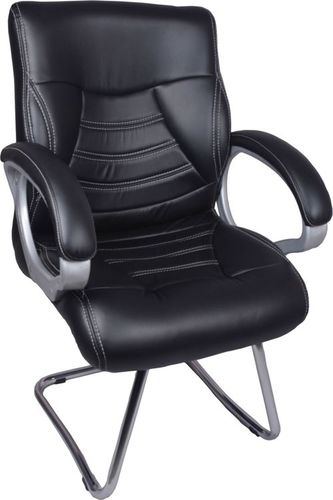 THE CENTURY BLACK VISITOR CHAIR WITH FIX FRAME