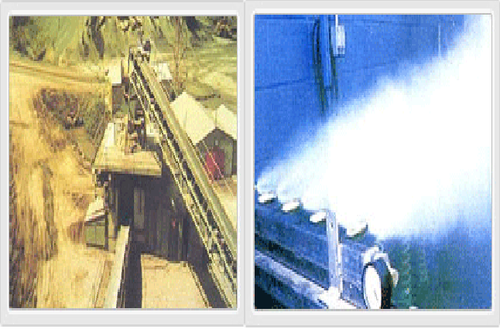 Dry Fog Dust Suppression System and Sprinkler Systems