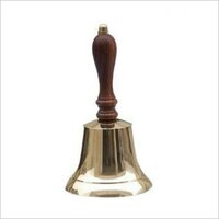 Nautical Brass Hand Bell with Wood Handle